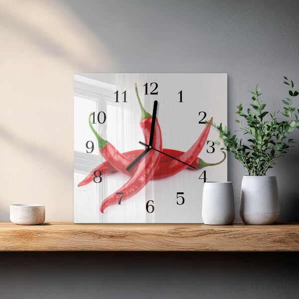Orologio quadrato peperoncini