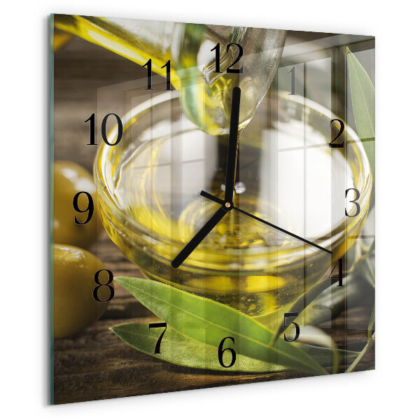 Orologio quadrato olio d'oliva