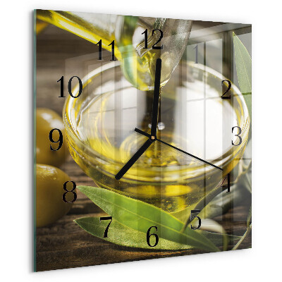 Orologio quadrato olio d'oliva