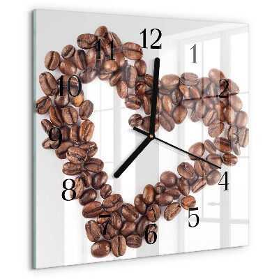 Orologio quadrato chicchi di caffè