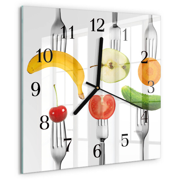Orologio quadrato Frutta