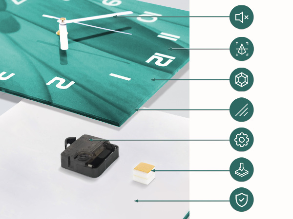 Orologio quadrato Muro di mattoni