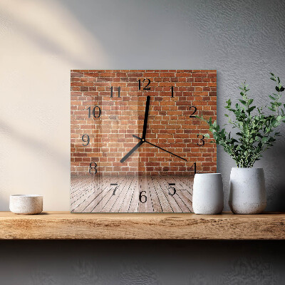Orologio quadrato Muro di mattoni