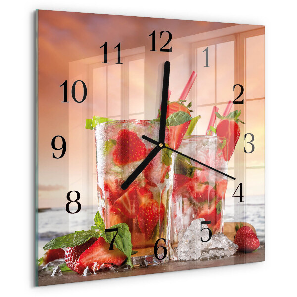 Orologio quadrato Fragole