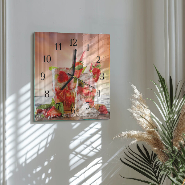 Orologio quadrato Fragole