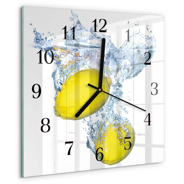 Orologio quadrato Limoni in acqua