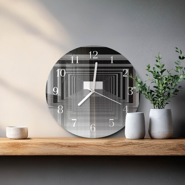 Orologio rotondo Tunnel 3D