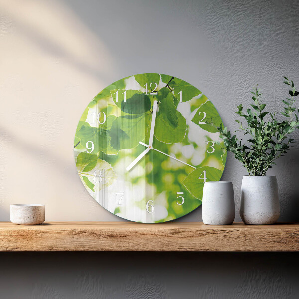 Orologio rotondo Foglie