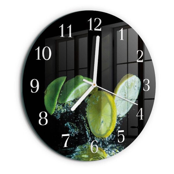 Orologio rotondo Limone e lime