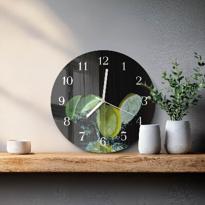 Orologio rotondo Limone e lime