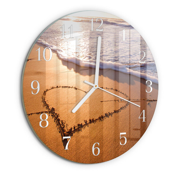 Orologio rotondo Il cuore della spiaggia