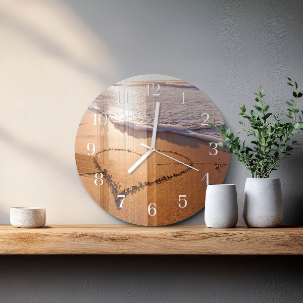 Orologio rotondo Il cuore della spiaggia
