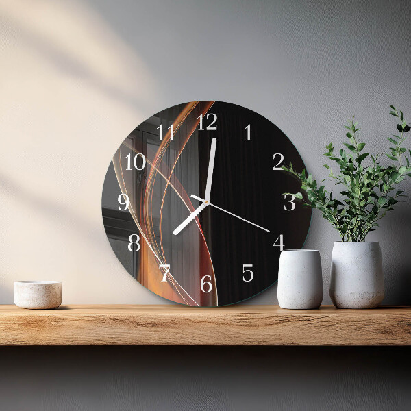 Orologio rotondo Linee astratte