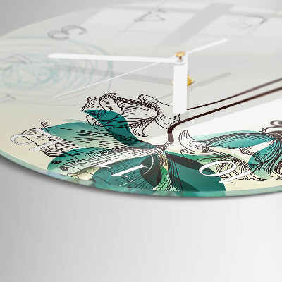 Orologio rotondo Fiori vintage
