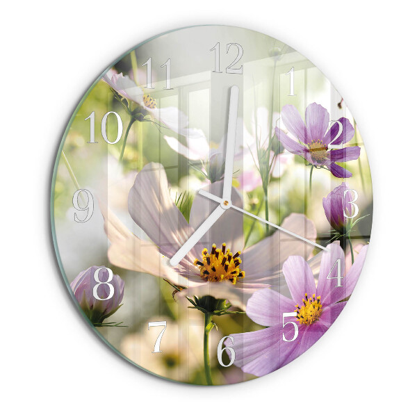 Orologio rotondo Fiori di cosmo