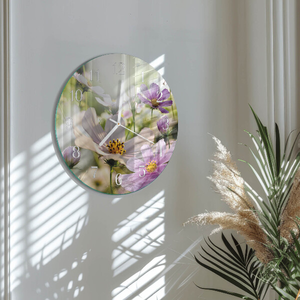 Orologio rotondo Fiori di cosmo