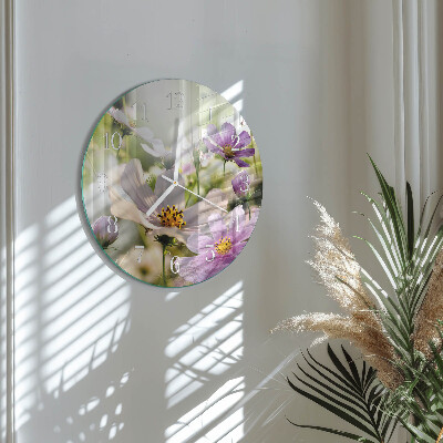 Orologio rotondo Fiori di cosmo