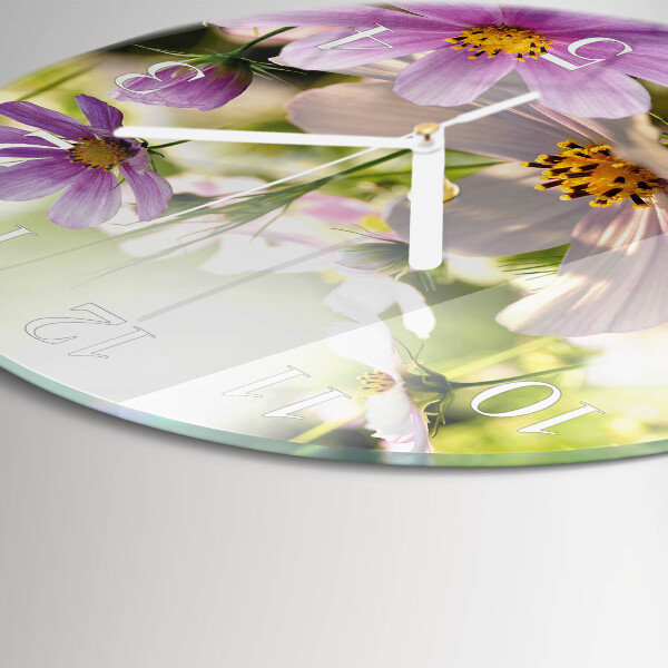 Orologio rotondo Fiori di cosmo