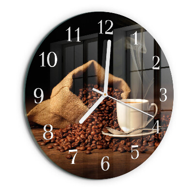 Orologio rotondo chicchi di caffè