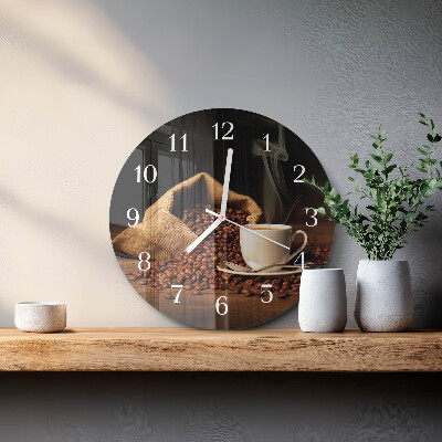 Orologio rotondo chicchi di caffè