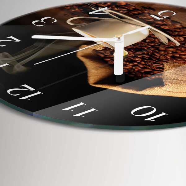 Orologio rotondo chicchi di caffè