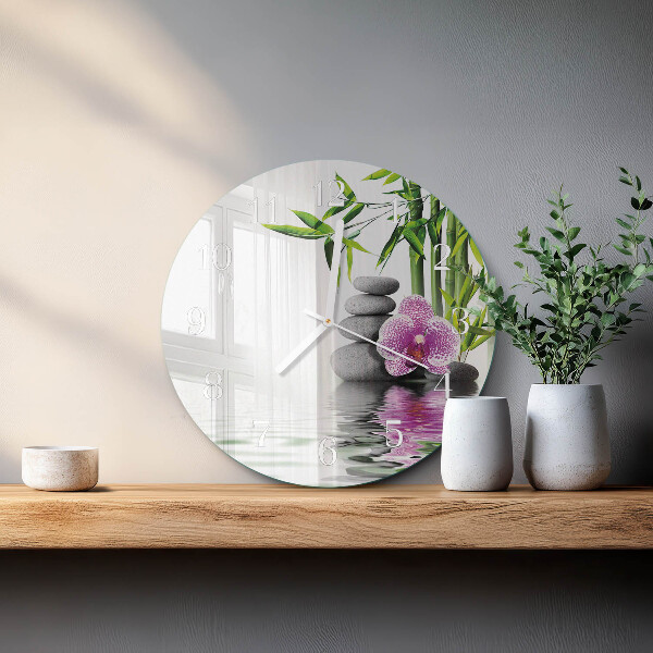 Orologio rotondo Pietre per orchidee