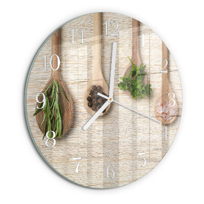 Orologio rotondo cucchiaio di legno