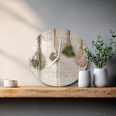Orologio rotondo cucchiaio di legno