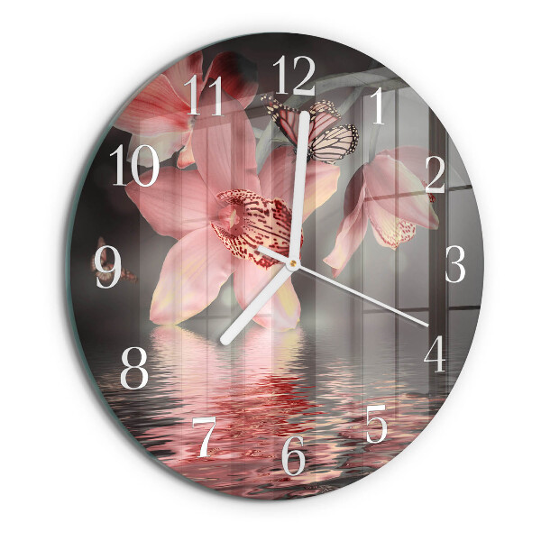 Orologio rotondo Orchidea
