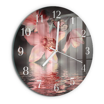 Orologio rotondo Orchidea