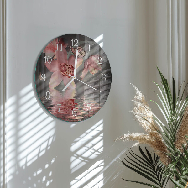Orologio rotondo Orchidea