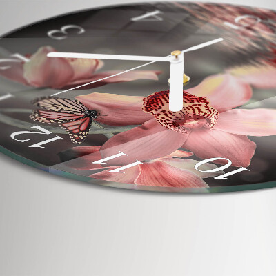 Orologio rotondo Orchidea