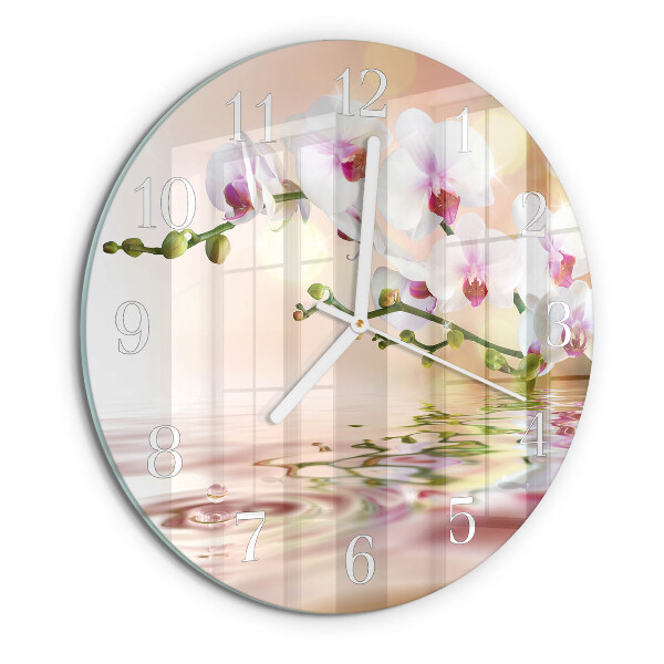 Orologio rotondo Orchidea