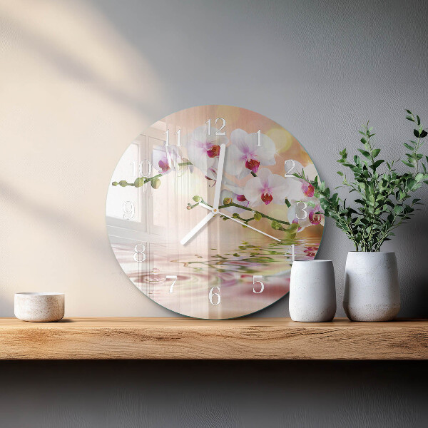 Orologio rotondo Orchidea