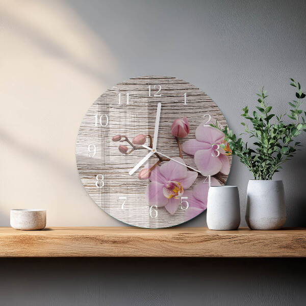 Orologio rotondo Orchidea