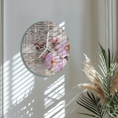 Orologio rotondo Orchidea
