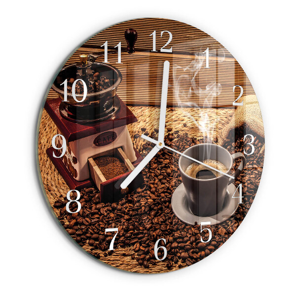 Orologio rotondo chicchi di caffè