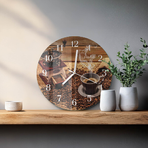 Orologio rotondo chicchi di caffè