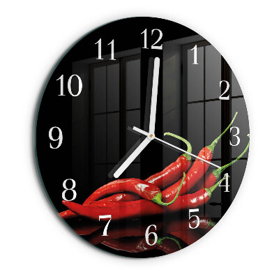 Orologio rotondo peperoncini