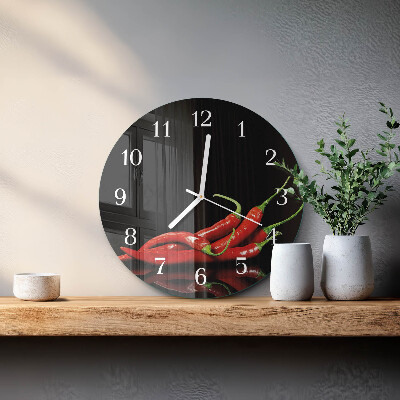 Orologio rotondo peperoncini