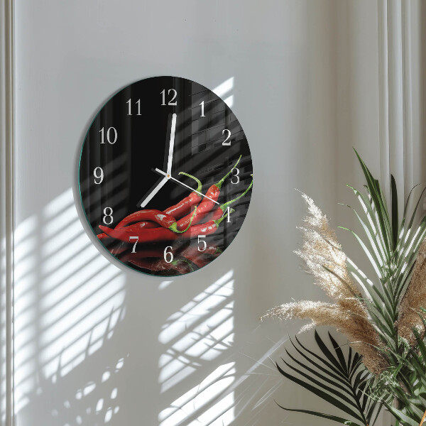 Orologio rotondo peperoncini