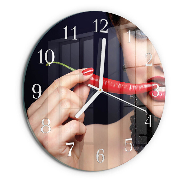Orologio rotondo peperoncino