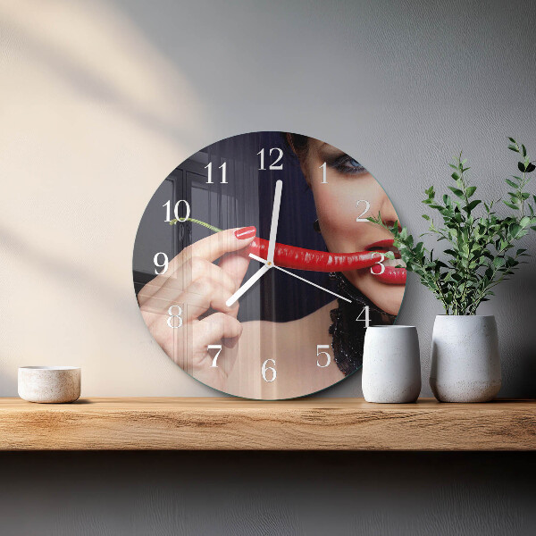 Orologio rotondo peperoncino