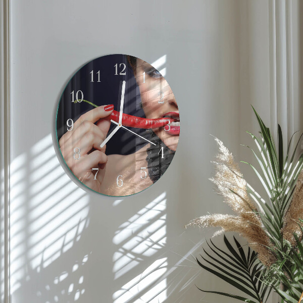 Orologio rotondo peperoncino
