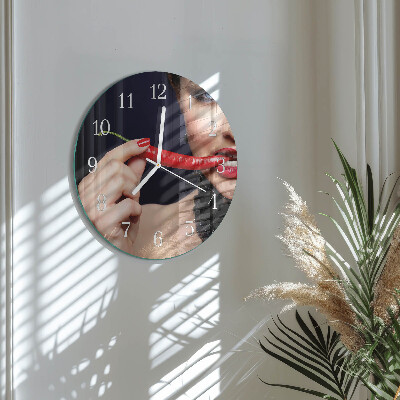 Orologio rotondo peperoncino