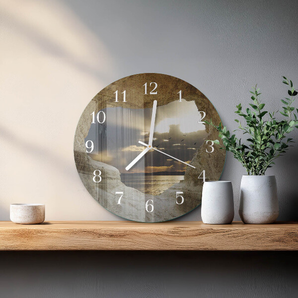 Orologio rotondo Cuore nella roccia