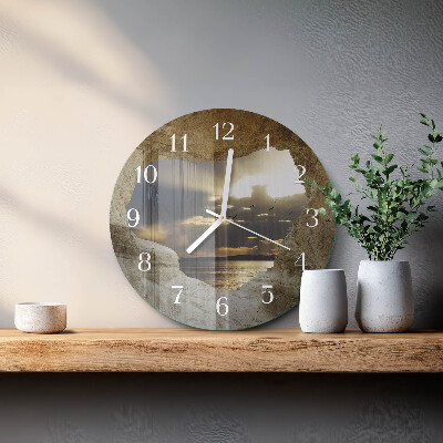 Orologio rotondo Cuore nella roccia