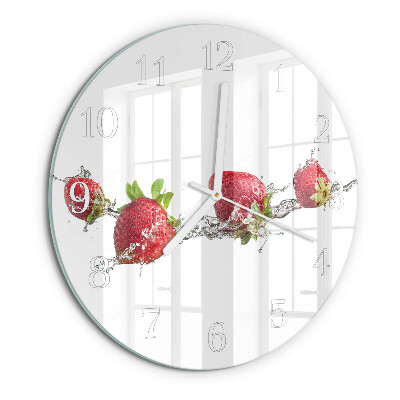 Orologio rotondo Fragole in acqua
