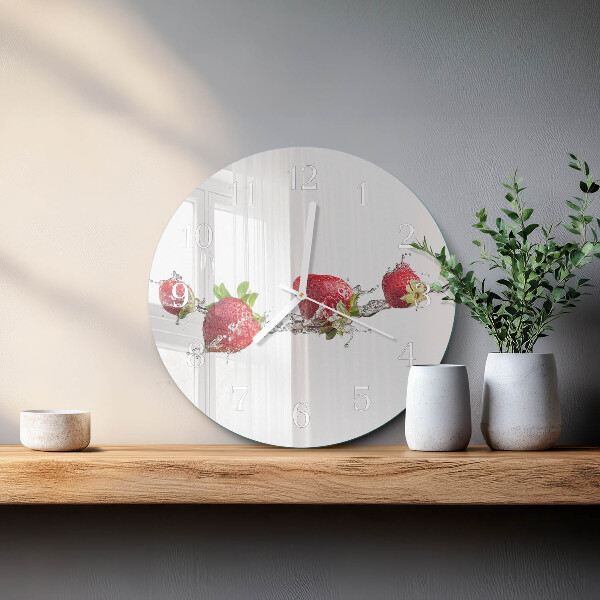 Orologio rotondo Fragole in acqua
