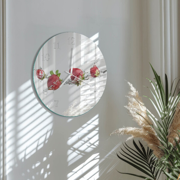 Orologio rotondo Fragole in acqua